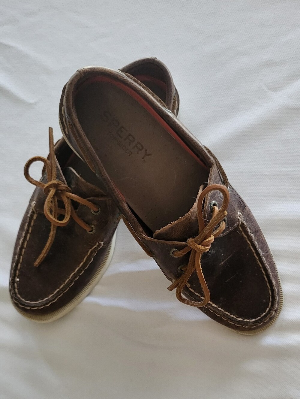 Sperry Brown Suede Leather 2-Eye Boat Shoes